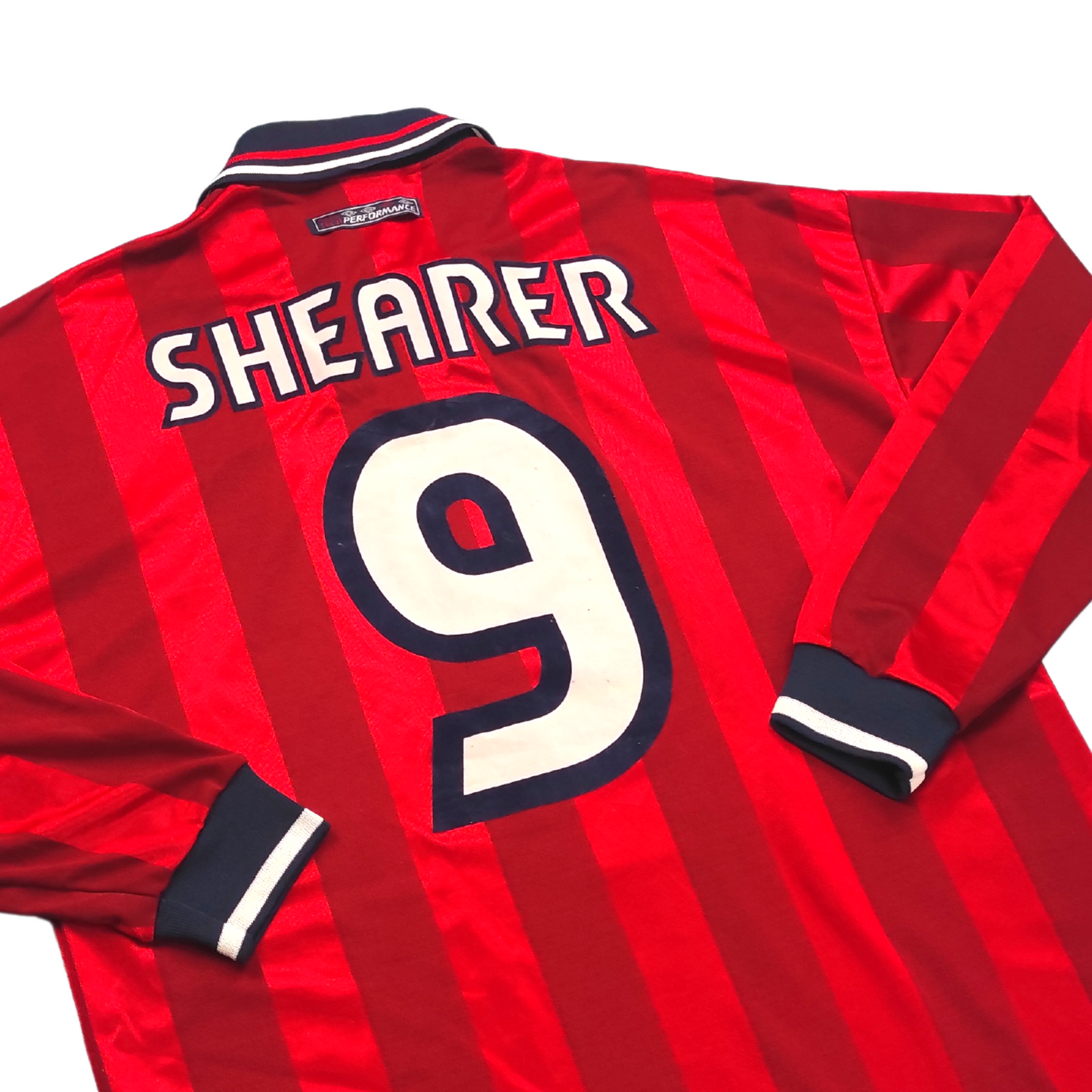 England Away L/S Shirt 1998-2000 Shearer (L)