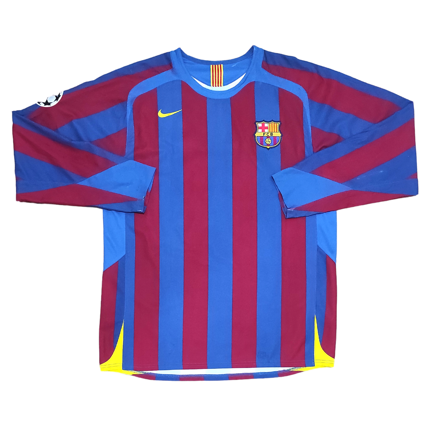 Barcelona Home L/S Shirt 2004-2005 Ronaldinho (L)