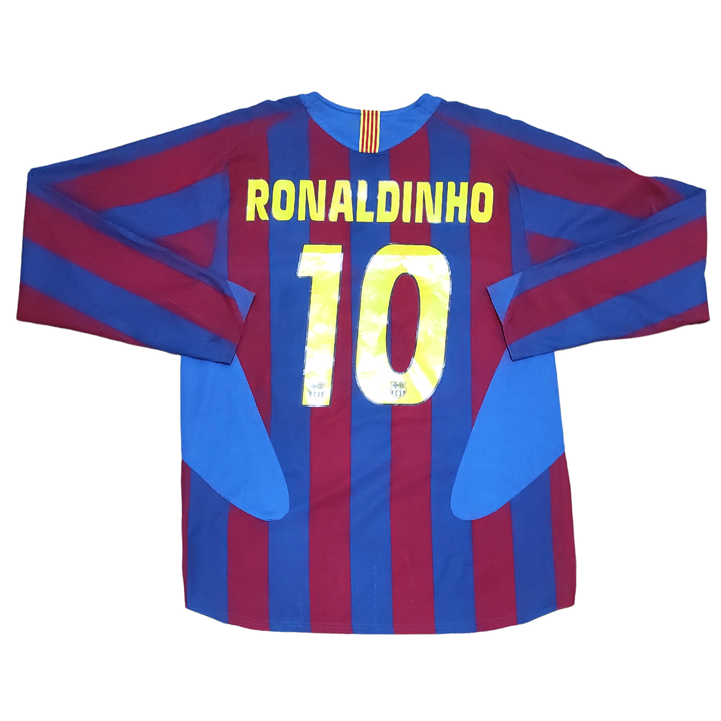 Barcelona Home L/S Shirt 2004-2005 Ronaldinho (L)