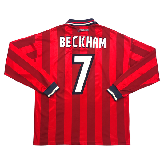 England Away L/S Shirt 1998-2000 Beckham (L)