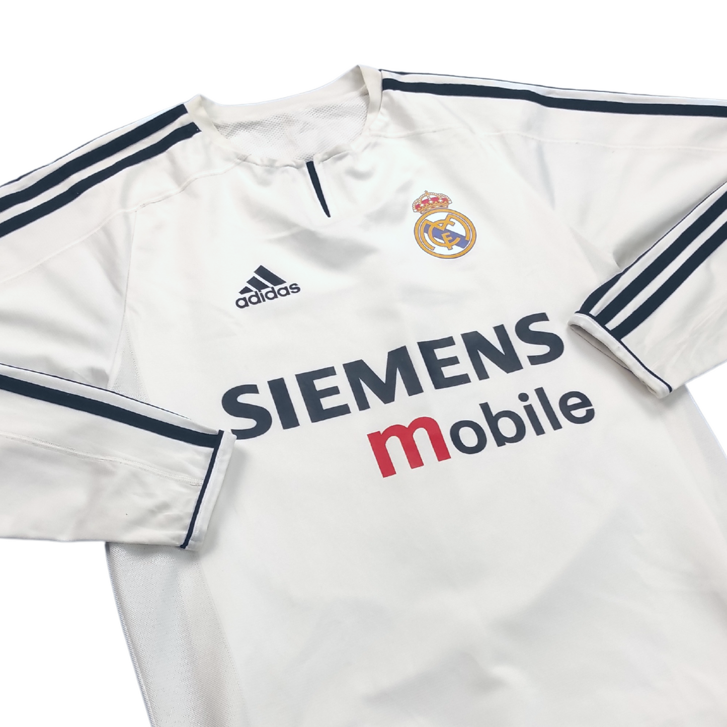 Real Madrid Home L/S Player Issue Shirt 2003-2004 Beckham (S)