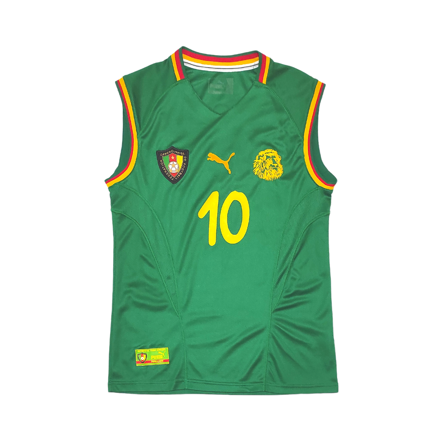 Cameroon Home Vest Shirt 2002 Mboma (M)