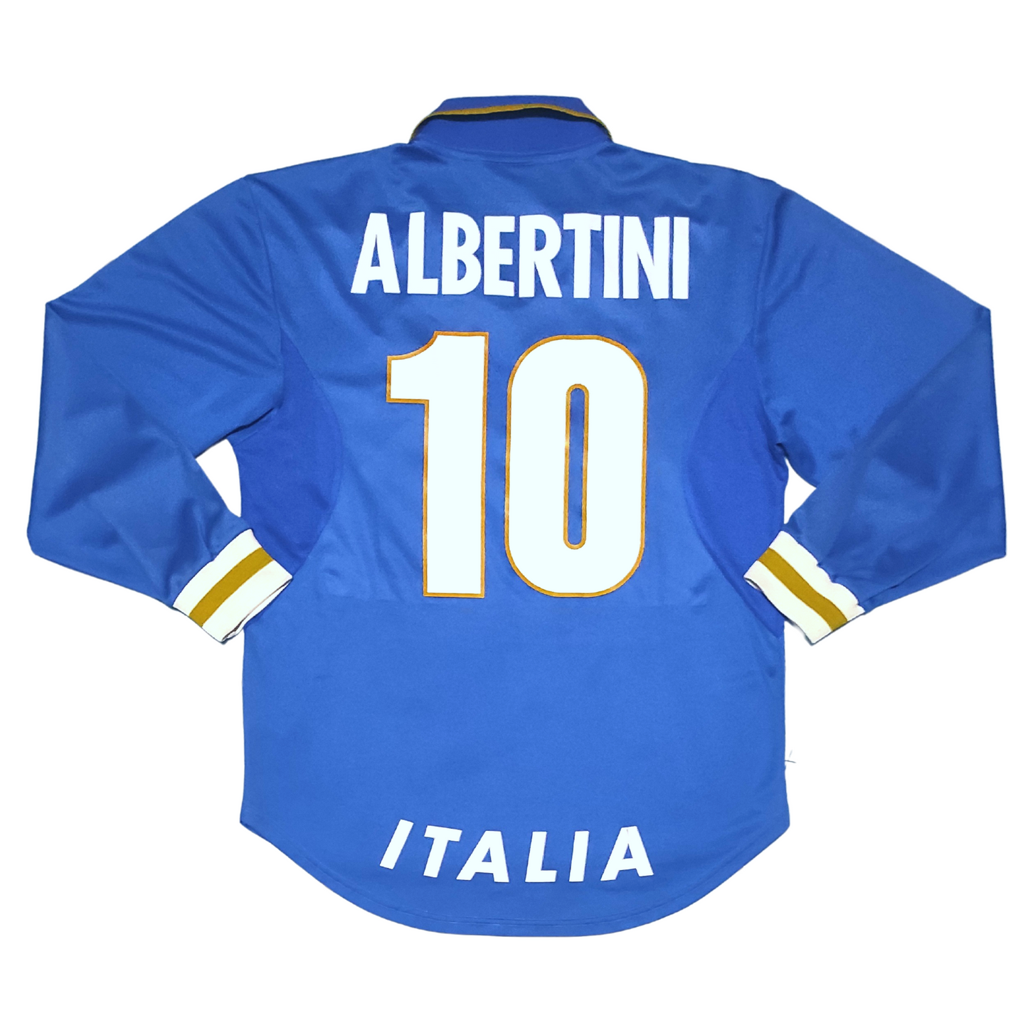 Italy Home L/S Player Issue Shirt 1996-1997 Albertini (L)
