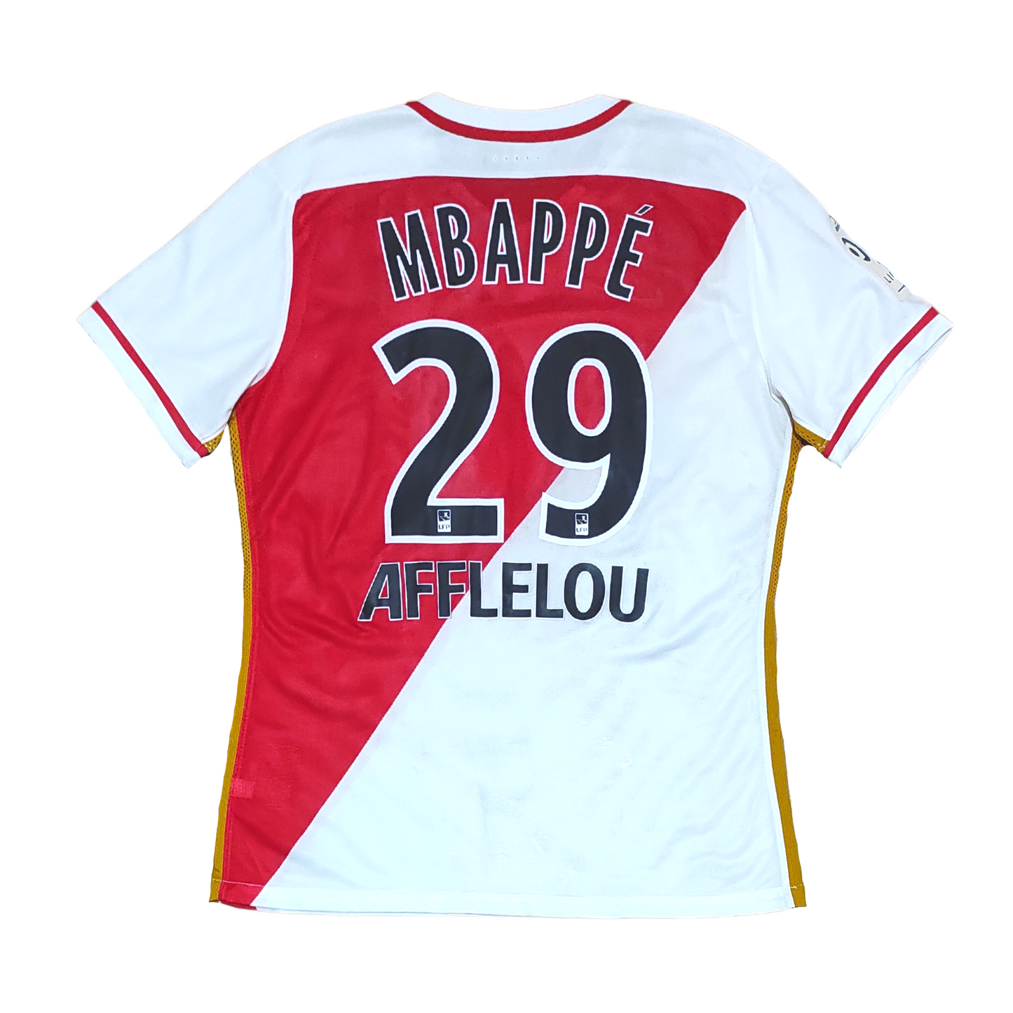 AS Monaco Home Player Issue Shirt 2016-2017 Mbappe (L)