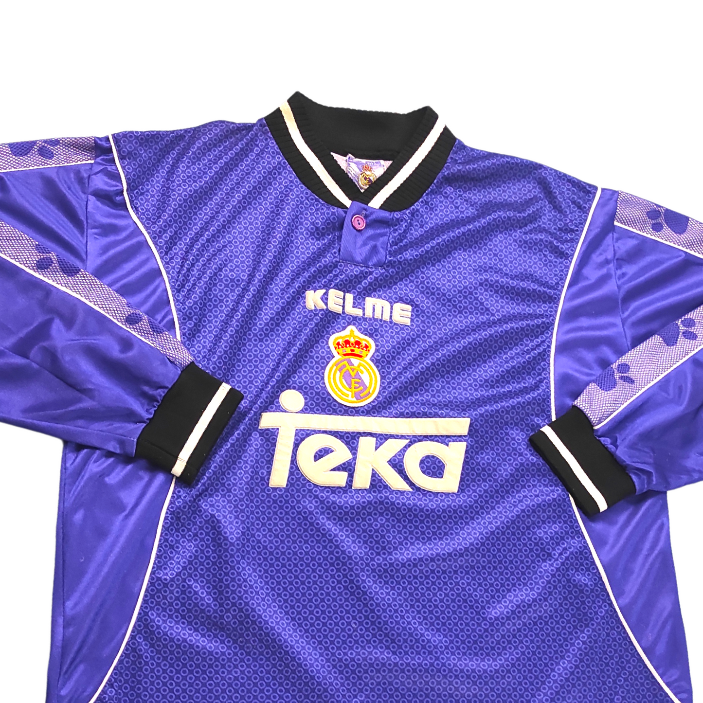 Real Madrid Away L/S Shirt w/Shorts 1997-1998 Morientes (M)