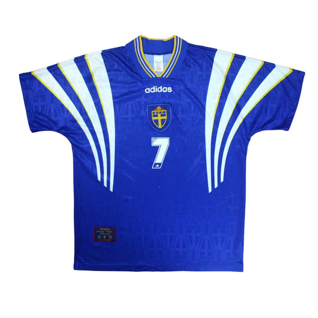 Sweden Away Shirt 1996-1998 #7 Larsson (L)