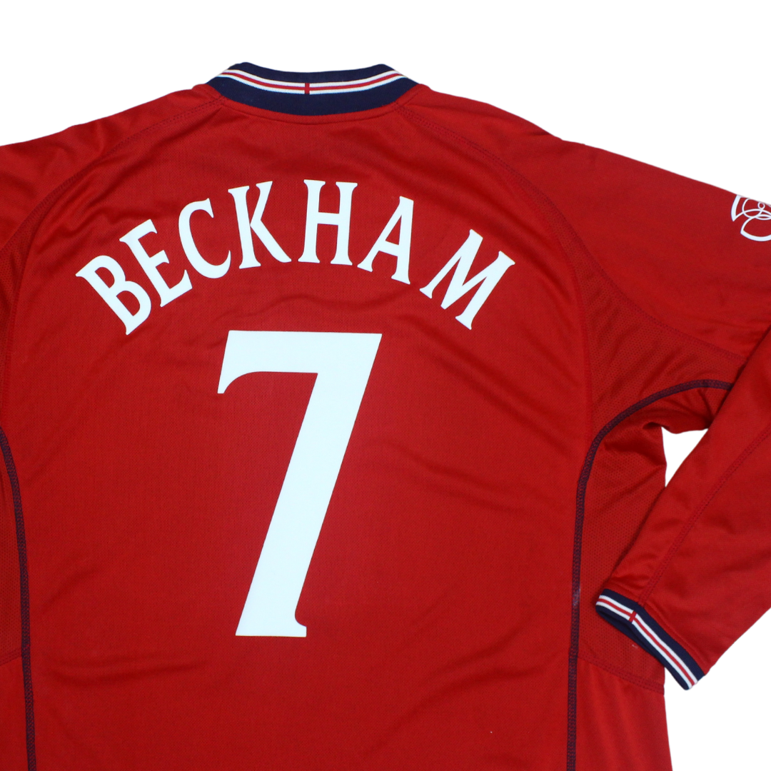 England Away L/S Shirt 2002-2004 Beckham (XL)